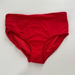 Lands’ End red swimsuit bottoms 14
